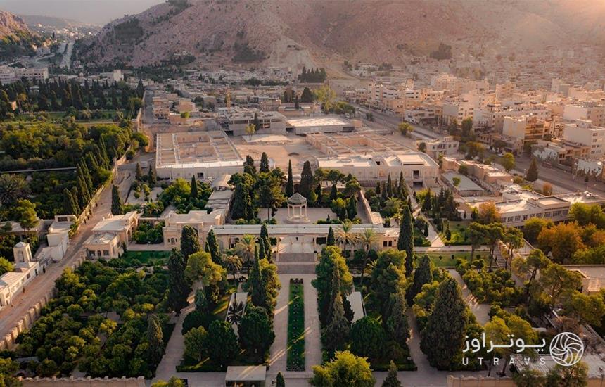 عکس هوایی حافظیه شیراز